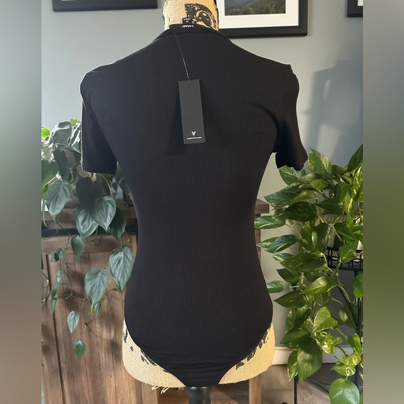 Lulu’s Kinship Ribbed Black Bodysuit. NWT. - Picture 6 of 8